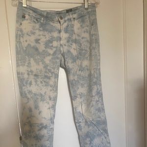 AG Stilt Cigarette Jeans in tye dye
